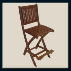 BAR CHAIR WITH FOOT REST(Eucalyptus Cladocalyx)