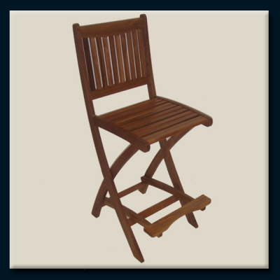 BAR CHAIR WITH FOOT REST(Eucalyptus Cladocalyx)