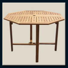 FOLDING OCTAGONAL TABLE (Eucalyptus Cladocalyx)