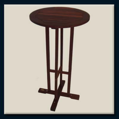 BAR TABLE WITH FOUR LEGS(Eucalyptus Camaldulensis)