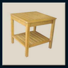 SQUARE DRINKS TABLE(Eucalyptus Cladocalyx)